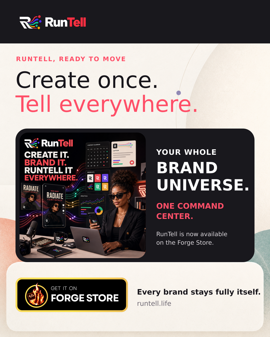 RunTell campaign creative